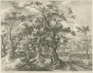 Landschaft mit einem von einem Löwen zerrissenen Propheten aus Juda von Jan van Londerseel