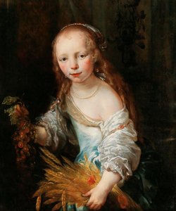 Porträt eines jungen Mädchens als Ceres von Jan van Noordt
