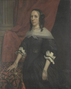 Porträt einer Frau, möglicherweise Anna van Bourgondië, Gründerin von Slot Windenburg op Dryschor (Schouwen) und Ehefrau von Adolf van Kleef