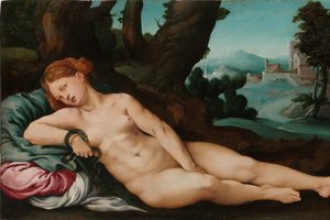 Der sterbende Cleopatra von Jan van Scorel (attributed to)
