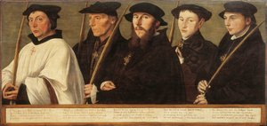Fünf Mitglieder der Utrechter Bruderschaft der Jerusalem-Pilger, ca. 1541