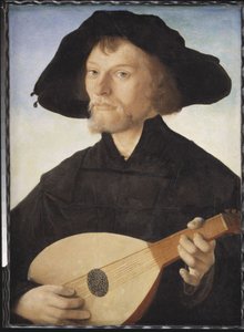 Porträt eines Lautenspielers von Jan van Scorel