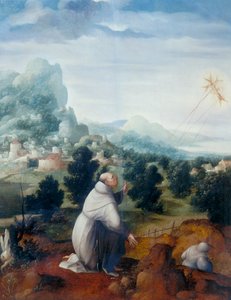 Der heilige Franz von Assisi empfängt die Stigmata von Jan van Scorel