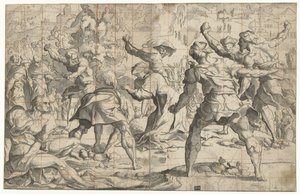 Steinigung des Stephanus von Jan van Scorel