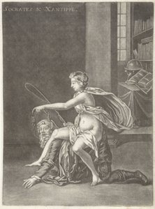 Sokrates von seiner Frau verspottet
Sokrates & Xanthippe (Titel auf dem Objekt)