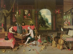 Allegorie des Hörens von Jan van and Balen, Hendrik van Kessel