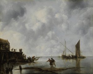 Fischerboote in ruhigem Wasser, 1651