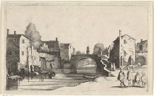 Ansicht eines Kanals in einer Stadt (Zeegezichten)