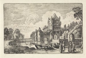 Landschaft mit dem Amsterdamer Tor in Haarlem