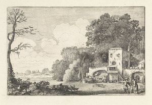 Landschaft mit der Vertreibung von Hagar und Ismael von Jan van de Velde (II)