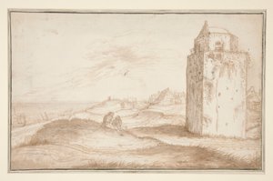 Die Dünen und der Leuchtturm bei Zandvoort von Jan van de Velde II