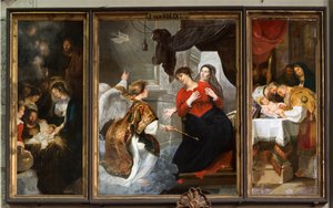 Pfarrkirche (Parochiekerk Onze-Lieve-Vrouw). Innenraum. Gemälde von Jan van den Hoecke