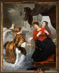Pfarrkirche (Parochiekerk Onze-Lieve-Vrouw). Innenansicht. Gemälde. von Jan van den Hoecke