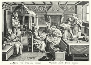 Die Handhabung der Seidenraupeneier von Jan van der Straet