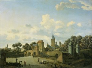 Die Kirche St. Severin in Köln in einer imaginären Umgebung