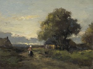Landschaft mit Bauernhäusern
