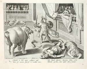 Hannibal lässt besiegte Römer gegeneinander kämpfen, Illustration aus 