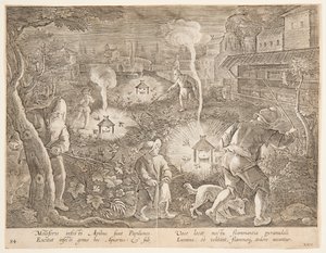 Nachtfalter fangen, Platte 25 aus der Serie Venationes Ferarum, Avium, Piscium
