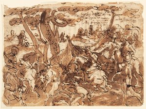 Hirschjagd mit Netzen von Jan van der Straet, called Stradanus