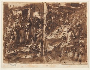 Recto: Heirat der Jungfrau von Jan van der Straet, called Stradanus