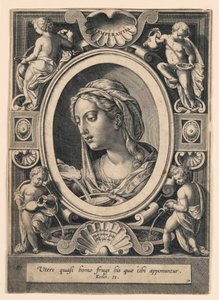 Mäßigkeit, Platte 7 von "VII Virtutim...Imagines" von Jan van der Straet, called Stradanus