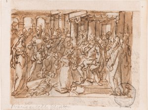 Das Urteil Salomos, Vorentwurf für "Spiritus Sapientiae" (Der Geist der Weisheit), Platte 1 in der Druckserie "Die sieben Gaben des Heiligen Geistes"