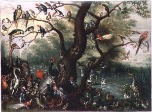 Konzert der Vögel von Jan van the Elder Kessel