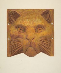 Gusseiserner Katzenkopf