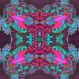 Fliegendes Vogelmuster, Maroon von Jane Tattersfield