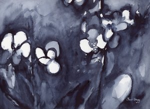 Orchidee in Indigo, ca. 2017 von Janel Bragg