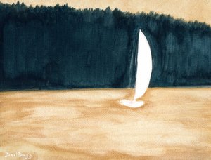 Segelboot im Guemes-Kanal, ca. 2024 von Janel Bragg