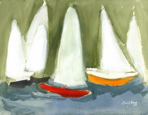 Segelboote im Puget Sound, ca. 2020 von Janel Bragg