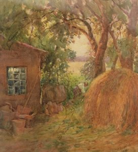 Ecke eines Heuschobers, 1910 von Janie E. Beamish