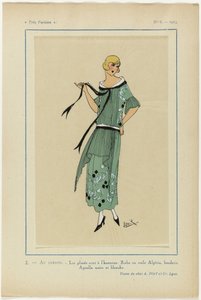 Très Parisien, 1923, Nr. 6: 2.- Im Garten. / Die Falten sind in Mode...