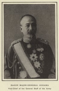 Baron Generalmajor Kodama, Vizechef des Generalstabs der Armee von Japanese Photographer