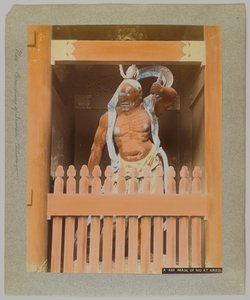 Bild von Nio in Nikko, Japan (handkoloriertes s/w Foto) von Japanese Photographer