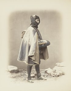 Japanischer Mann im Schnee von Japanese Photographer