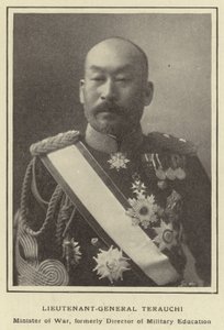 Generalleutnant Terauchi, Kriegsminister, ehemals Direktor der militärischen Ausbildung von Japanese Photographer