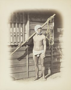 Mann mit Fischkorb von Japanese Photographer