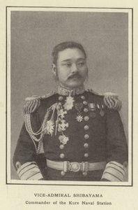 Vizeadmiral Shibayama, Kommandant der Marinebasis Kure von Japanese Photographer