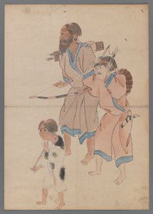 Ainu-Jäger von Japanese School