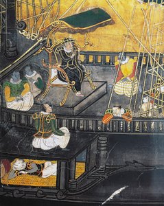Ankunft der Portugiesen in Japan, Bildschirm, Namban-Kunst von Japanese School