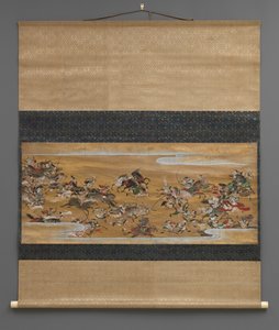Kampfszene in den Wolken (Hängerolle) von Japanese School