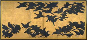 Krähen, frühes 17. Jahrhundert von Japanese School