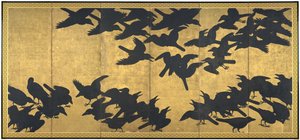 Krähen, frühes 17. Jahrhundert von Japanese School