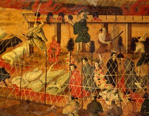 Detail aus Das Martyrium der Jesuiten in Japan im Jahr 1622 von Japanese School