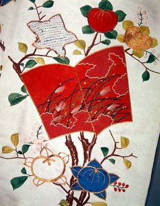 Detail eines Uchikake oder formellen Übergewands