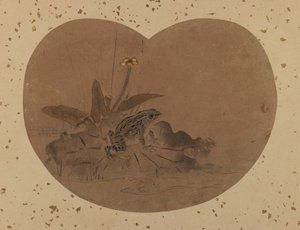 Fächerbild eines Frosches (verso)