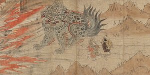 Illustrierte Legenden des Kitano Tenjin Schreins, spätes 13. Jahrhundert von Japanese School