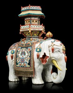 Kakiemon-Stil Elefant von Japanese School